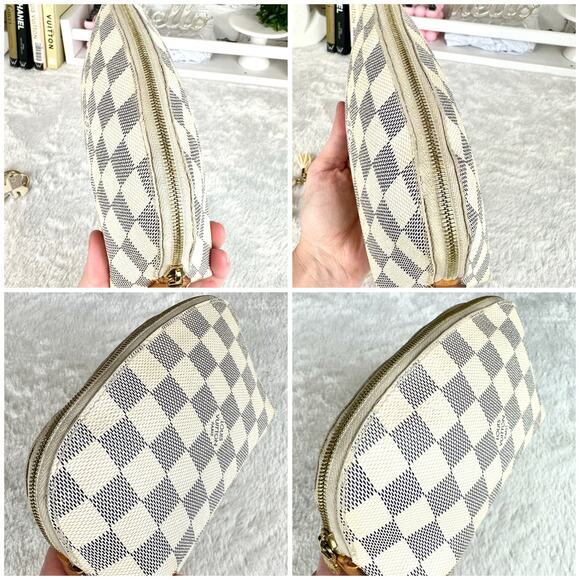 Louis Vuitton Damier Azur Pouch PM or Crossbody Bag NICE! Great gift! - Picture 3 of 13